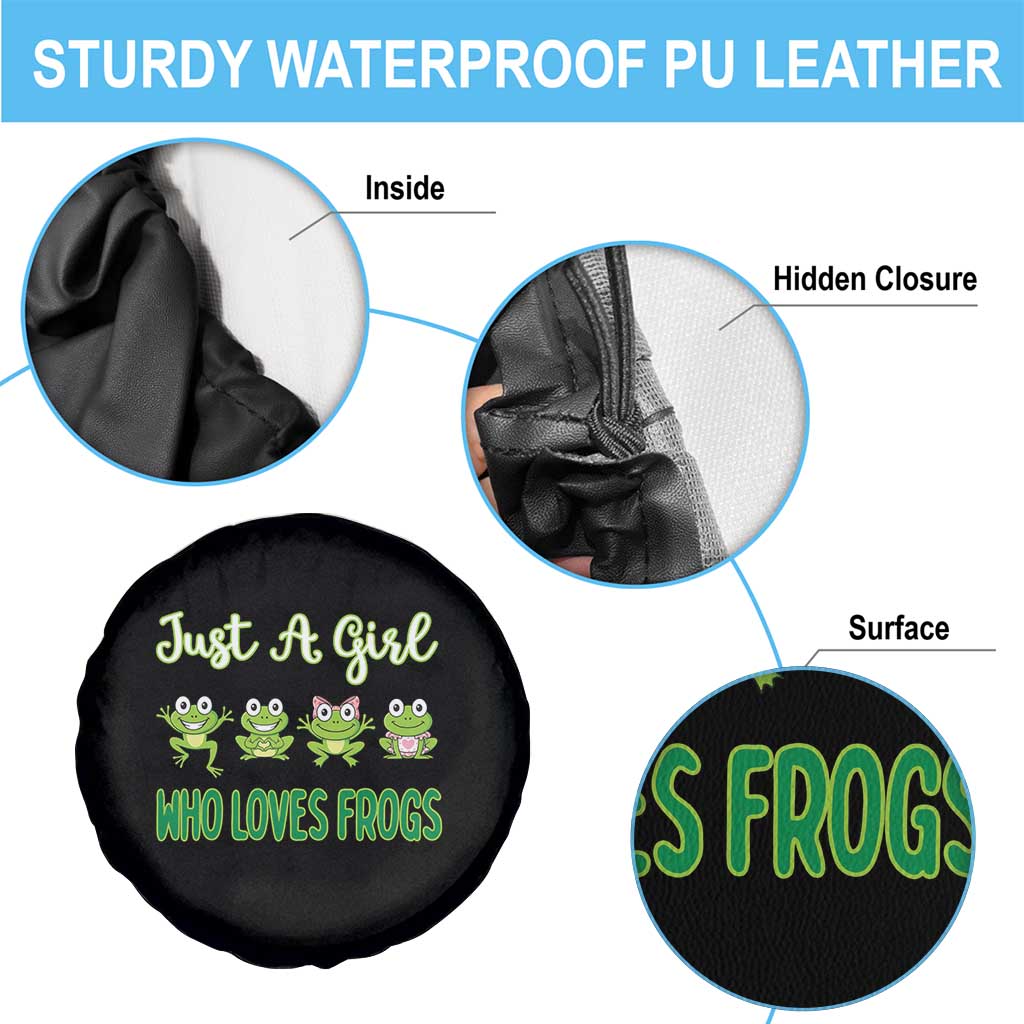 Just A Girl Who Loves Frogs Spare Tire Cover Frog Lover TS12 Print Your Wear