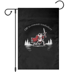 Off To Commit Tomfoolery Garden Flag Frog Coffee Lover Gift TS12 Black Print Your Wear
