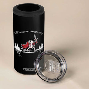 Off To Commit Tomfoolery 4 in 1 Can Cooler Tumbler Frog Coffee Lover Gift TS12 Print Your Wear