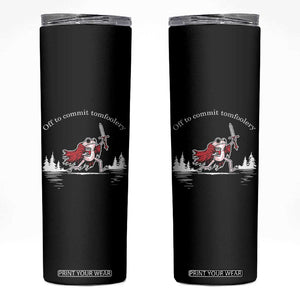 Off To Commit Tomfoolery Skinny Tumbler Frog Coffee Lover Gift TS12 Black Print Your Wear