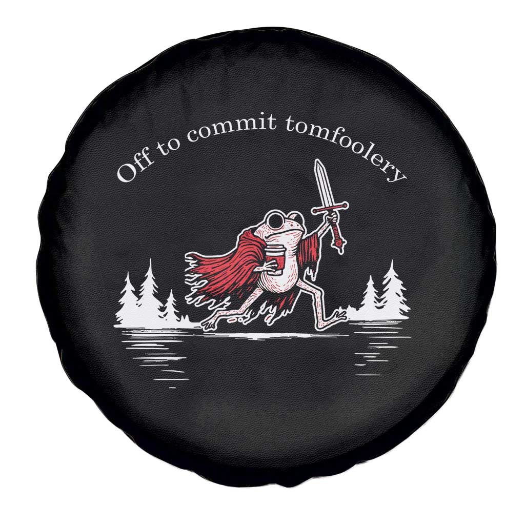 Off To Commit Tomfoolery Spare Tire Cover Frog Coffee Lover Gift TS12 Print Your Wear