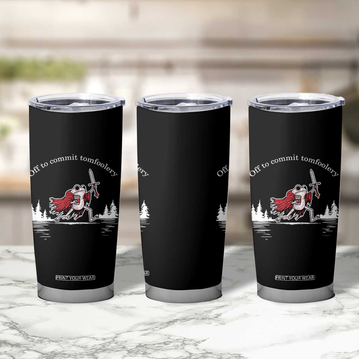 Off To Commit Tomfoolery Tumbler Cup Frog Coffee Lover Gift TS12 Print Your Wear