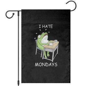 Funny Office Frog Garden Flag I Hate Mondays TS12 Black Print Your Wear