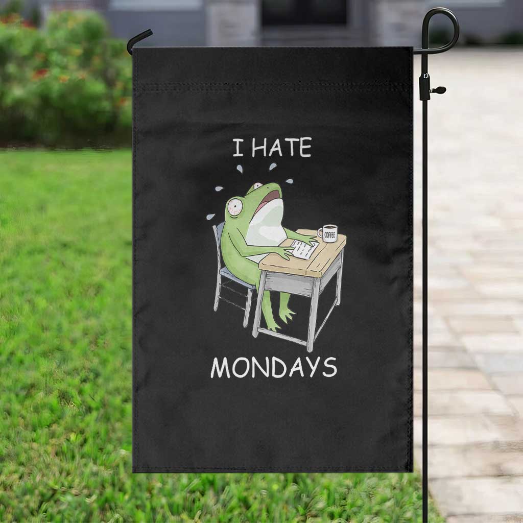 Funny Office Frog Garden Flag I Hate Mondays TS12 Print Your Wear