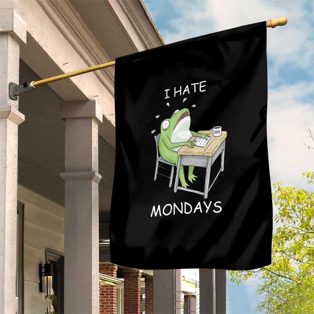 Funny Office Frog Garden Flag I Hate Mondays TS12 Print Your Wear