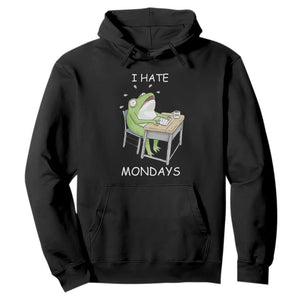 Funny Office Frog Hoodie I Hate Mondays TS12 Black Print Your Wear