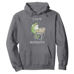 Funny Office Frog Hoodie I Hate Mondays TS12 Charcoal Print Your Wear