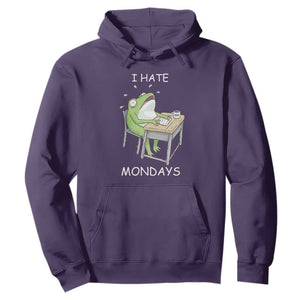Funny Office Frog Hoodie I Hate Mondays TS12 Purple Print Your Wear