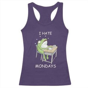 Funny Office Frog Racerback Tank Top I Hate Mondays TS12 Purple Print Your Wear