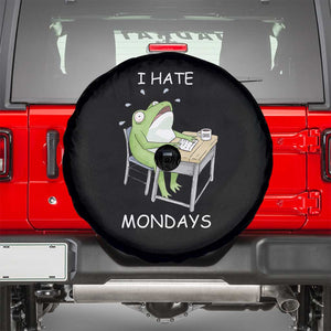 Funny Office Frog Spare Tire Cover I Hate Mondays TS12 Black Print Your Wear