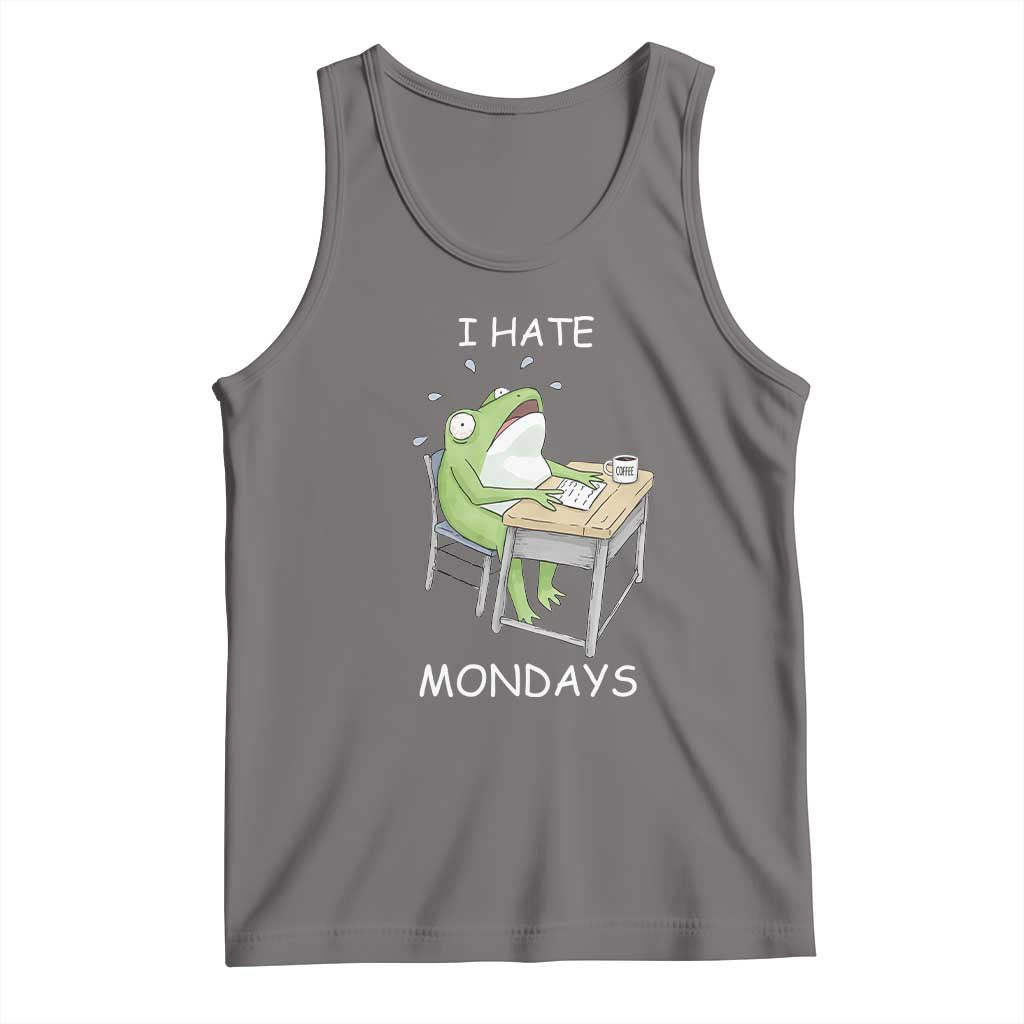 Funny Office Frog Tank Top I Hate Mondays TS12 Deep Heather Print Your Wear