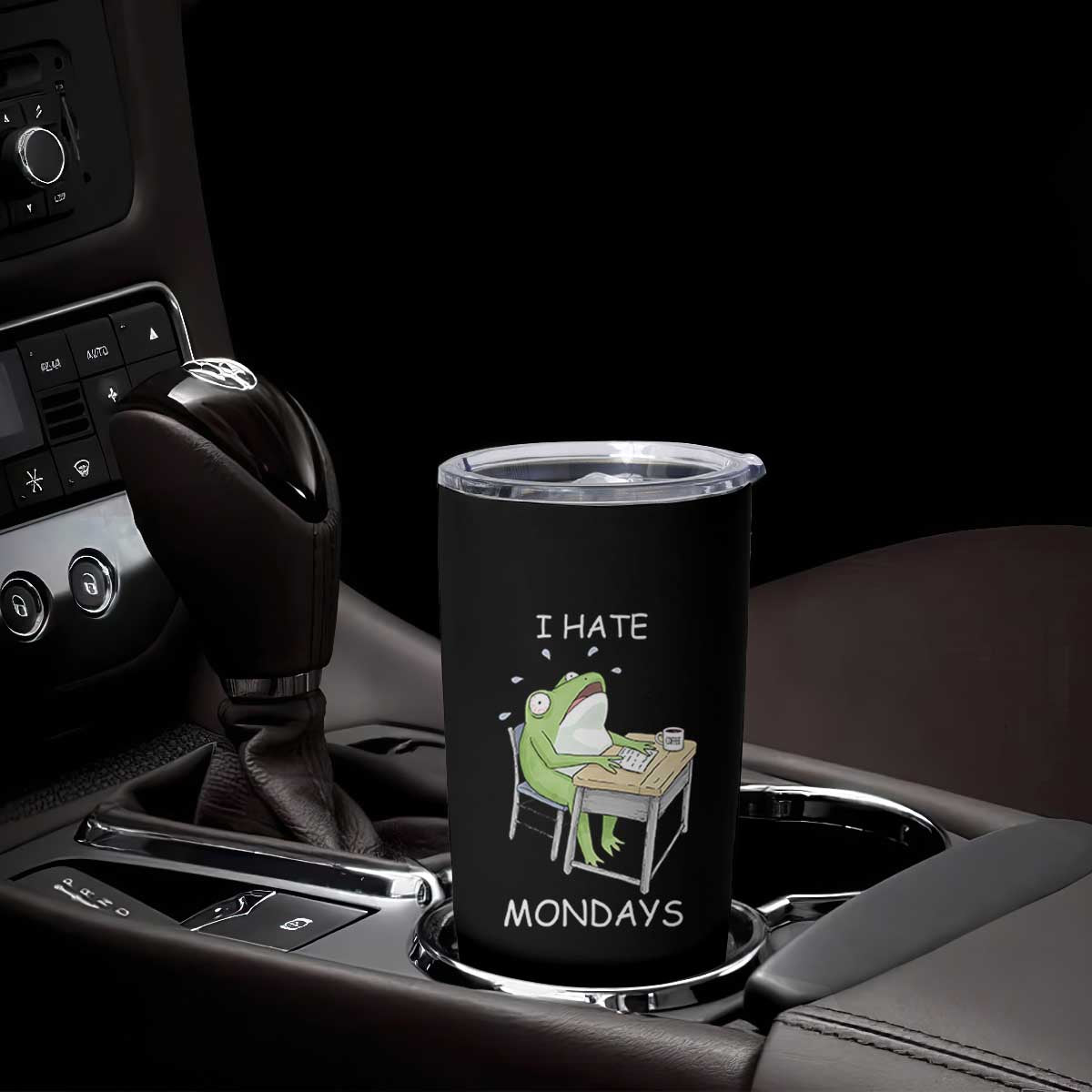 Funny Office Frog Tumbler Cup I Hate Mondays TS12 Print Your Wear