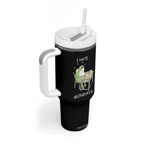 Funny Office Frog Tumbler With Handle I Hate Mondays TS12 Print Your Wear