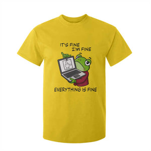 It Is Fine I Am Fine Everything Is Fine T Shirt For Kid Attitude Frog TS12 Daisy Print Your Wear