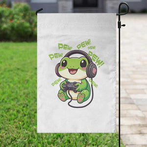 Funny Frog Playing Video Game Gift Garden Flag TS12 Print Your Wear