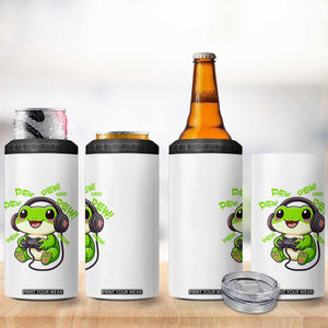 Funny Frog Playing Video Game Gift 4 in 1 Can Cooler Tumbler TS12 Print Your Wear