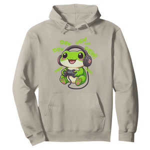 Funny Frog Playing Video Game Gift Hoodie TS12 Sand Print Your Wear
