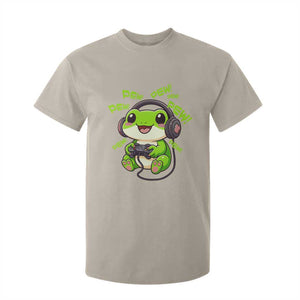 Funny Frog Playing Video Game Gift T Shirt For Kid TS12 Sand Print Your Wear