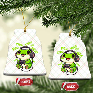 Funny Frog Playing Video Game Gift Ceramic Ornament TS12 Print Your Wear