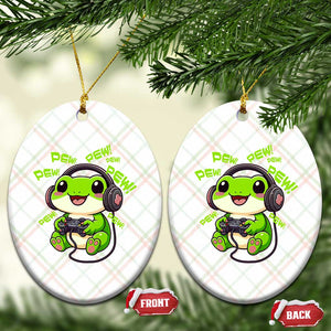Funny Frog Playing Video Game Gift Ceramic Ornament TS12 Print Your Wear