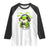 Funny Frog Playing Video Game Gift Raglan Shirt TS12 White Black Print Your Wear