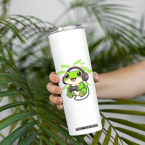 Funny Frog Playing Video Game Gift Skinny Tumbler TS12 Print Your Wear