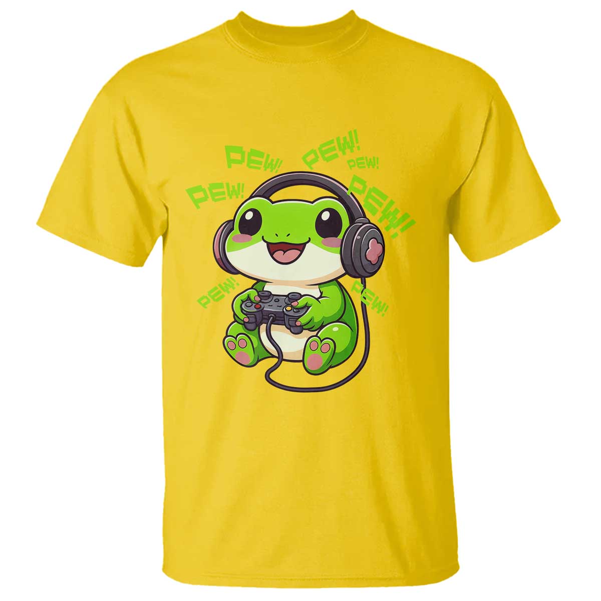 Funny Frog Playing Video Game Gift T Shirt TS12 Daisy Print Your Wear