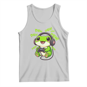 Funny Frog Playing Video Game Gift Tank Top TS12 Ash Print Your Wear