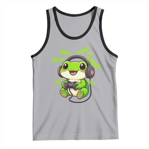Funny Frog Playing Video Game Gift Tank Top TS12 Athletic Heather Black Print Your Wear