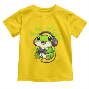Funny Frog Playing Video Game Gift Toddler T Shirt TS12 Daisy Print Your Wear