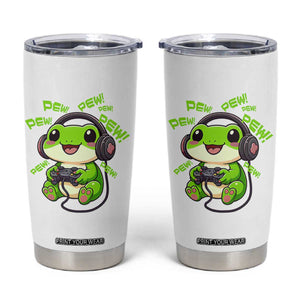 Funny Frog Playing Video Game Gift Tumbler Cup TS12 White Print Your Wear