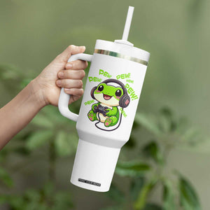 Funny Frog Playing Video Game Gift Tumbler With Handle TS12 Print Your Wear