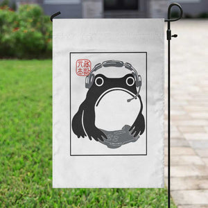 Grumpy Frog Gamer Japanese Ink Painting Garden Flag TS12 Print Your Wear