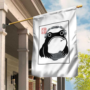 Grumpy Frog Gamer Japanese Ink Painting Garden Flag TS12 Print Your Wear