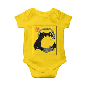 Grumpy Frog Gamer Japanese Ink Painting Baby Onesie TS12 Daisy Print Your Wear