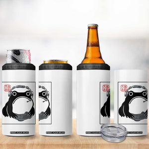Grumpy Frog Gamer Japanese Ink Painting 4 in 1 Can Cooler Tumbler TS12 Print Your Wear