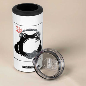 Grumpy Frog Gamer Japanese Ink Painting 4 in 1 Can Cooler Tumbler TS12 Print Your Wear