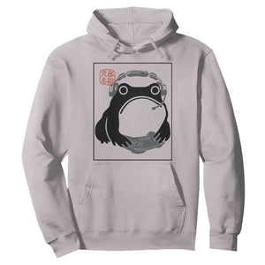 Grumpy Frog Gamer Japanese Ink Painting Hoodie TS12 Ice Gray Print Your Wear