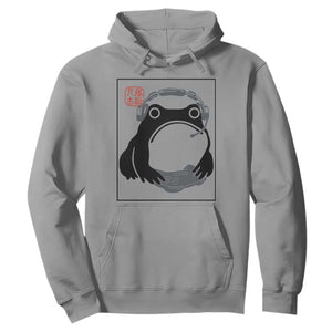 Grumpy Frog Gamer Japanese Ink Painting Hoodie TS12 Sport Gray Print Your Wear