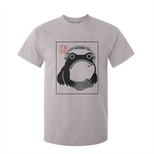 Grumpy Frog Gamer Japanese Ink Painting T Shirt For Kid TS12 Ice Gray Print Your Wear