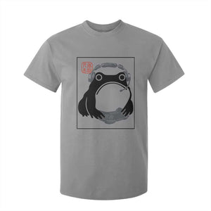 Grumpy Frog Gamer Japanese Ink Painting T Shirt For Kid TS12 Sport Gray Print Your Wear