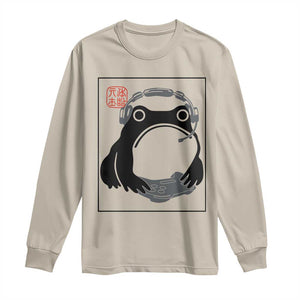 Grumpy Frog Gamer Japanese Ink Painting Long Sleeve Shirt TS12 Sand Print Your Wear