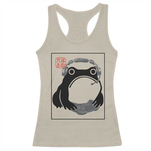Grumpy Frog Gamer Japanese Ink Painting Racerback Tank Top TS12 Sand Print Your Wear