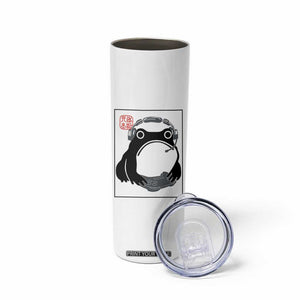 Grumpy Frog Gamer Japanese Ink Painting Skinny Tumbler TS12 Print Your Wear