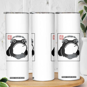 Grumpy Frog Gamer Japanese Ink Painting Skinny Tumbler TS12 Print Your Wear