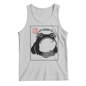 Grumpy Frog Gamer Japanese Ink Painting Tank Top TS12 Ash Print Your Wear