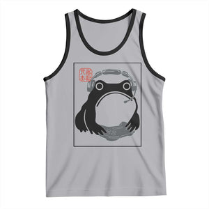 Grumpy Frog Gamer Japanese Ink Painting Tank Top TS12 Athletic Heather Black Print Your Wear