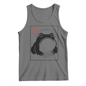 Grumpy Frog Gamer Japanese Ink Painting Tank Top TS12 Black Heather Print Your Wear