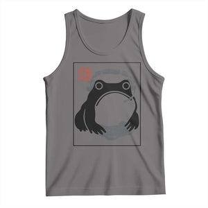 Grumpy Frog Gamer Japanese Ink Painting Tank Top TS12 Deep Heather Print Your Wear