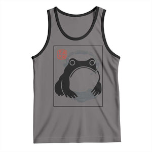 Grumpy Frog Gamer Japanese Ink Painting Tank Top TS12 Deep Heather Black Print Your Wear